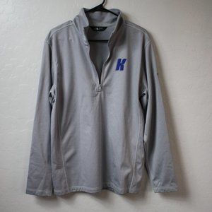 The North Face Sweater Mens Gray Large Quarter Zip Fleece Jacket Pullover